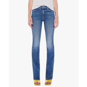 NEW MOTHER the double insider heel jean in opposites attract